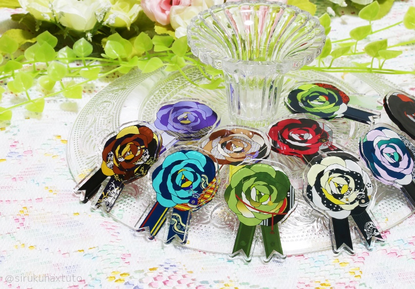 刀剣男士イメージ 軽装②　花のアクリルブローチ