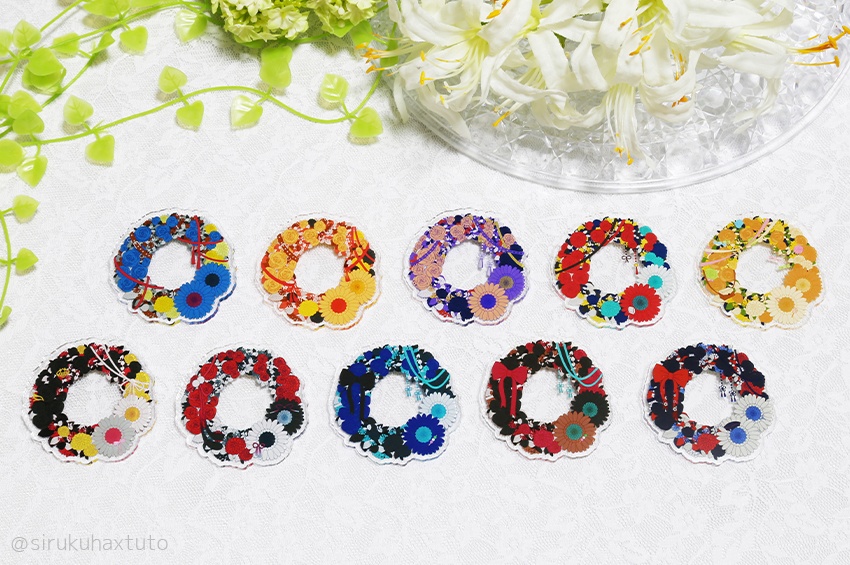 刀剣男士イメージ⑦ 花のリースアクリルブローチ