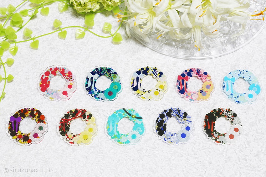 刀剣男士イメージ⑧ 花のリースアクリルブローチ