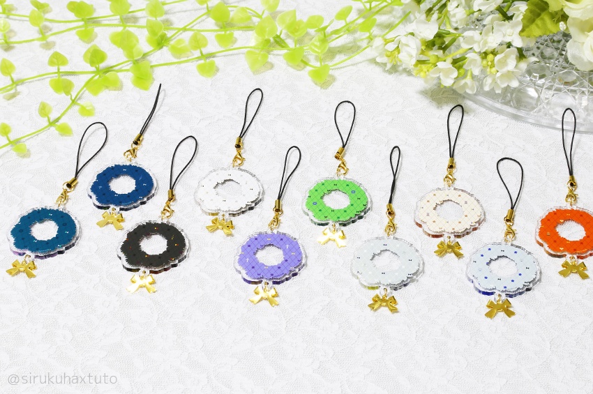 刀剣男士イメージ 軽装② 花のリースアクリルストラップ