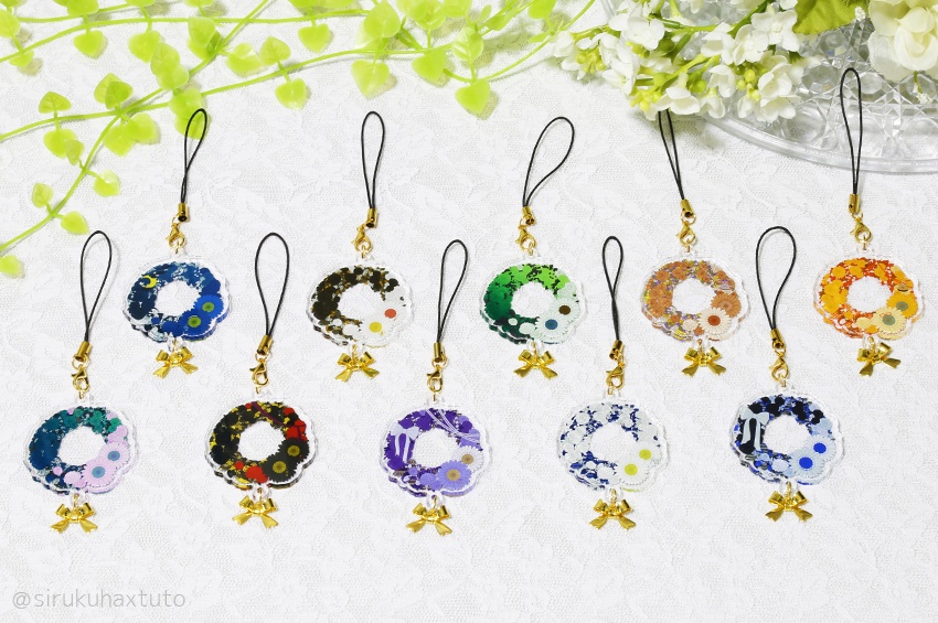 刀剣男士イメージ 軽装② 花のリースアクリルストラップ