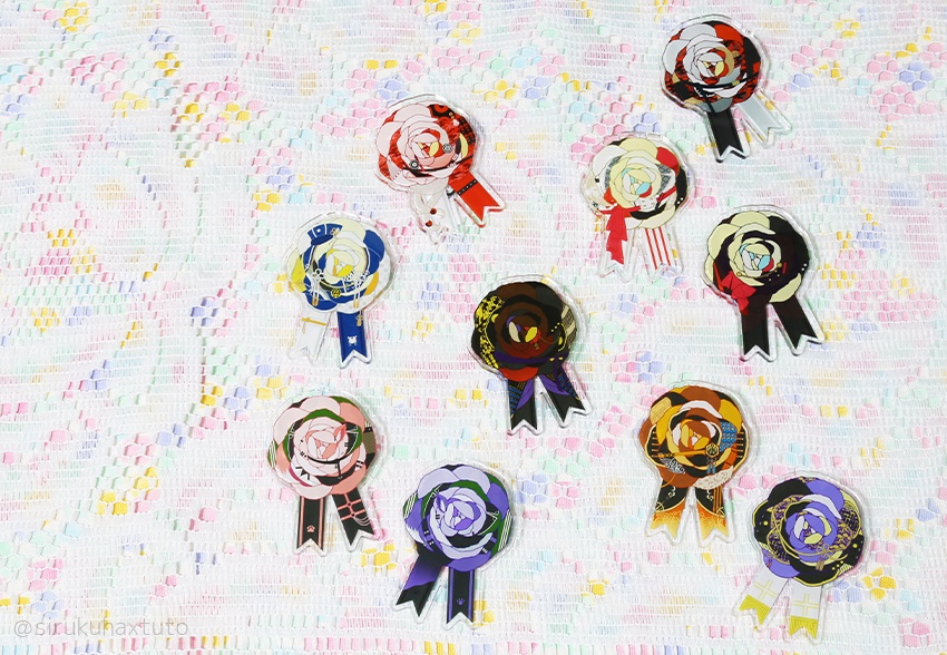刀剣男士イメージ⑪ 花のアクリルブローチ