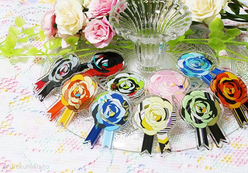 刀剣男士イメージ 軽装③　花のアクリルブローチ