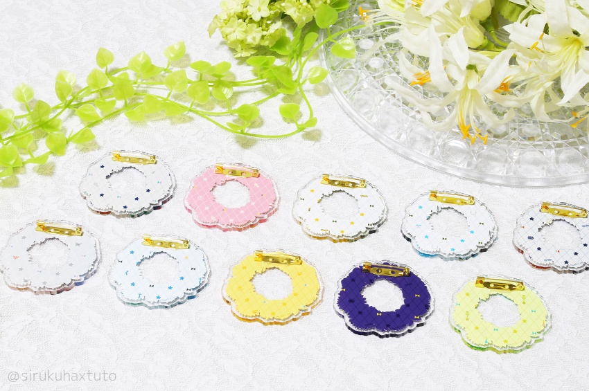 刀剣男士イメージ⑩ 花のリースアクリルブローチ