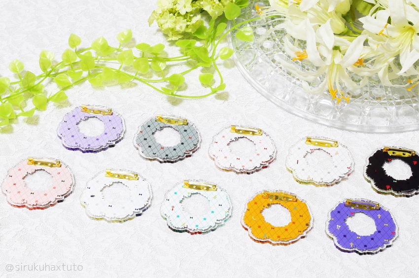 刀剣男士イメージ⑪ 花のリースアクリルブローチ