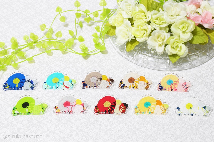 刀剣男士イメージ① 花のブーケアクリルブローチ