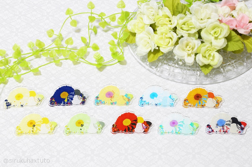 刀剣男士イメージ② 花のブーケアクリルブローチ