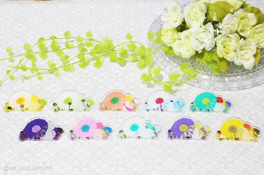 刀剣男士イメージ③ 花のブーケアクリルブローチ