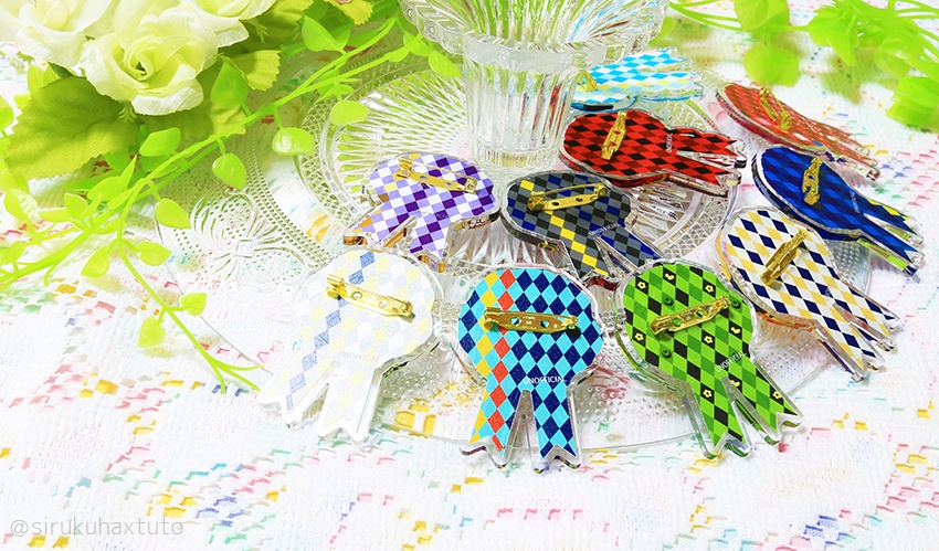 刀剣男士イメージ 花のアクリルブローチ