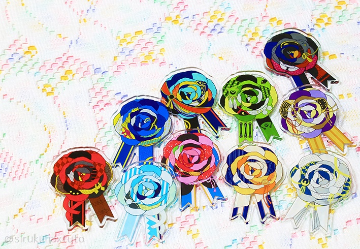 刀剣男士イメージ 花のアクリルブローチ