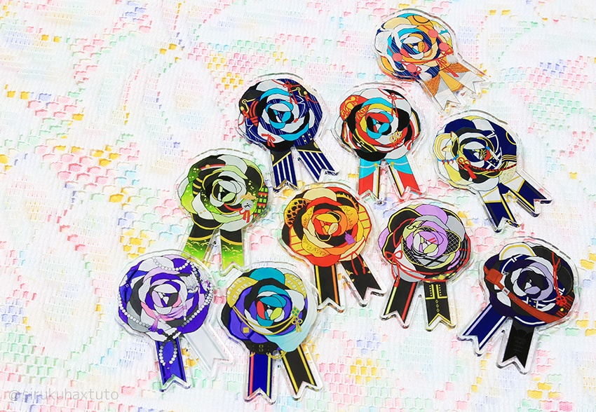 刀剣男士イメージ③ 花のアクリルブローチ