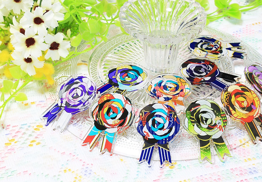 刀剣男士イメージ③ 花のアクリルブローチ