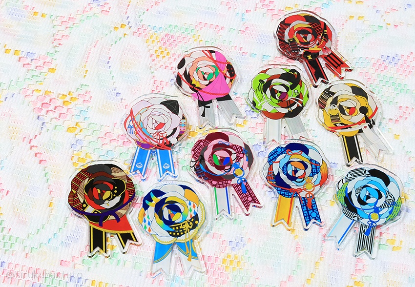 刀剣男士イメージ② 花のアクリルブローチ