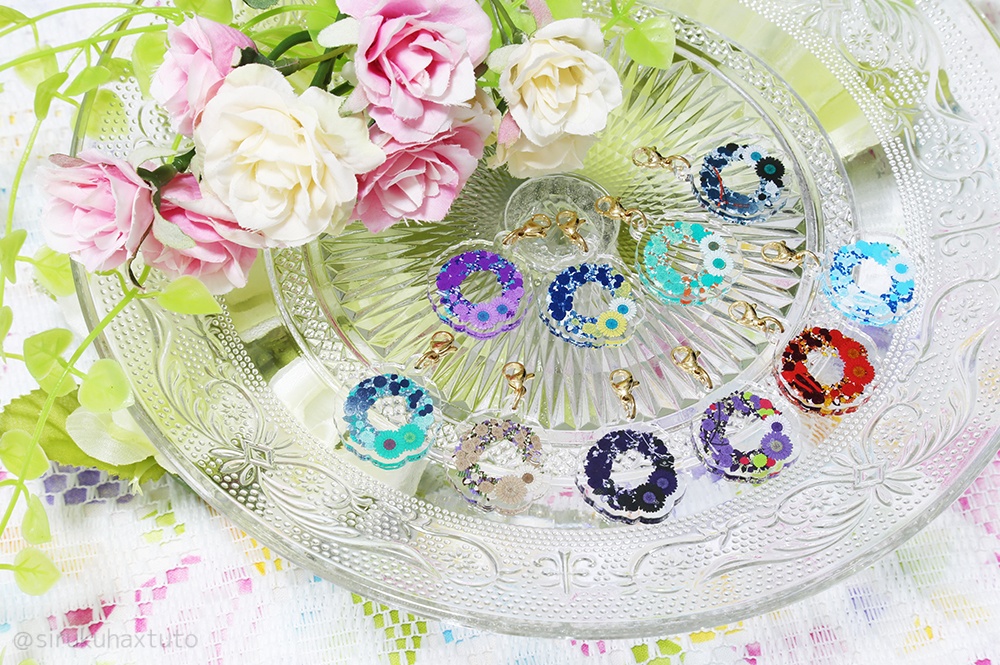 刀剣男士イメージ 軽装①　花のリースアクリルチャーム