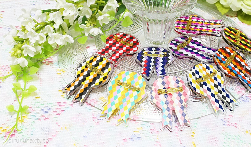 刀剣男士イメージ④ 花のアクリルブローチ