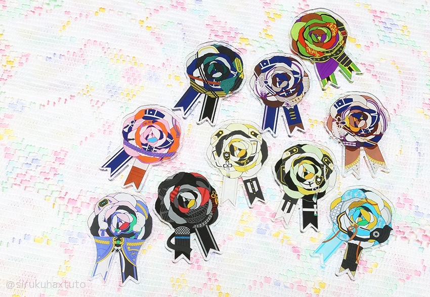 刀剣男士イメージ⑤ 花のアクリルブローチ