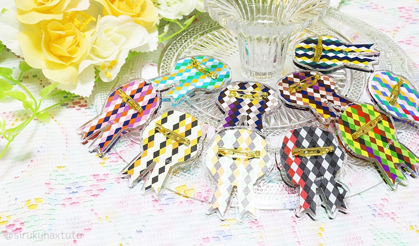 刀剣男士イメージ⑤ 花のアクリルブローチ