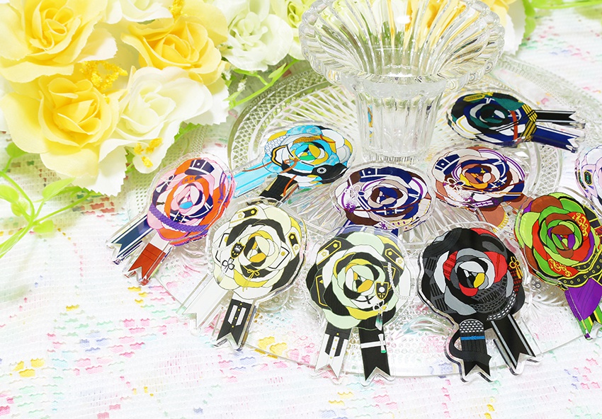 刀剣男士イメージ⑤ 花のアクリルブローチ