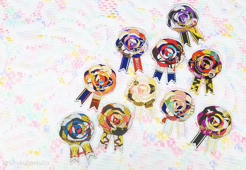 刀剣男士イメージ⑥ 花のアクリルブローチ