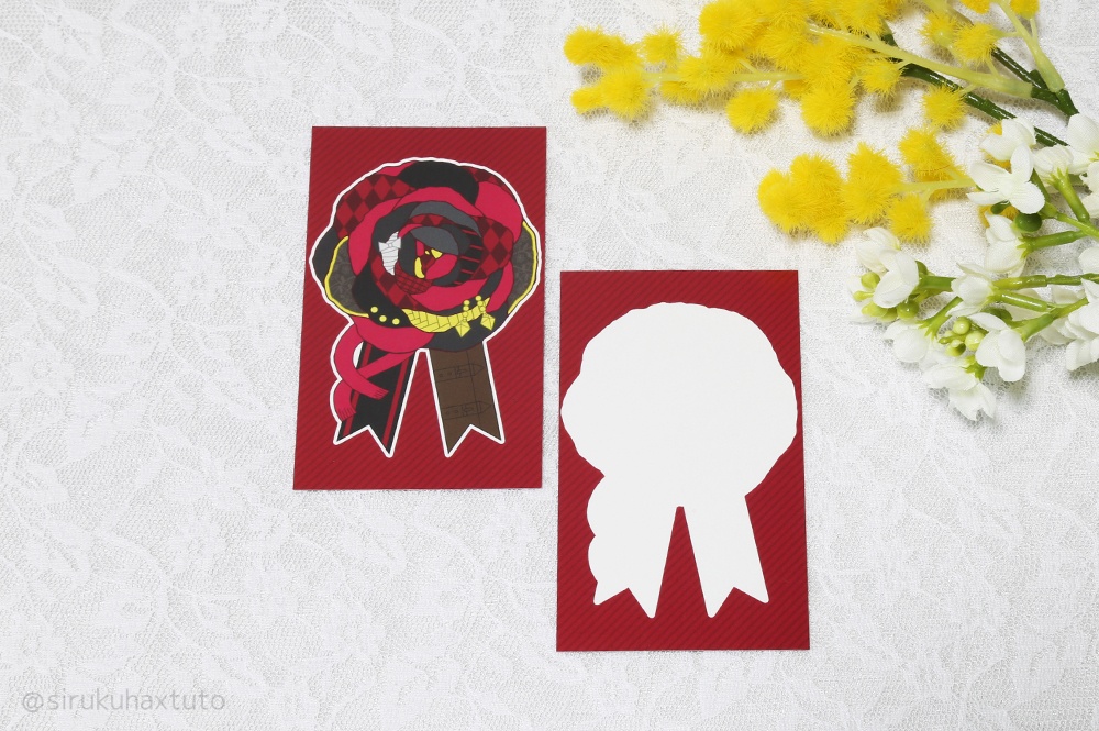 刀剣男士イメージ① 花のブローチ メッセージカード