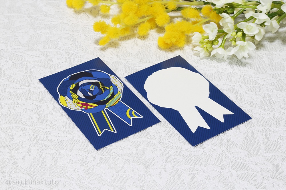 刀剣男士イメージ① 花のブローチ メッセージカード