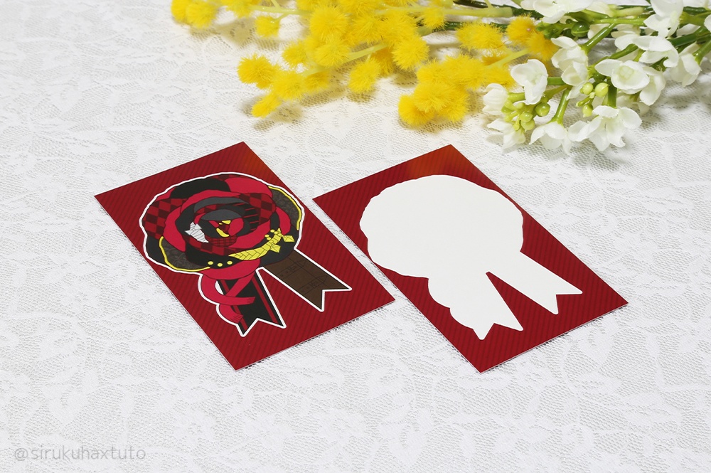 刀剣男士イメージ① 花のブローチ メッセージカード