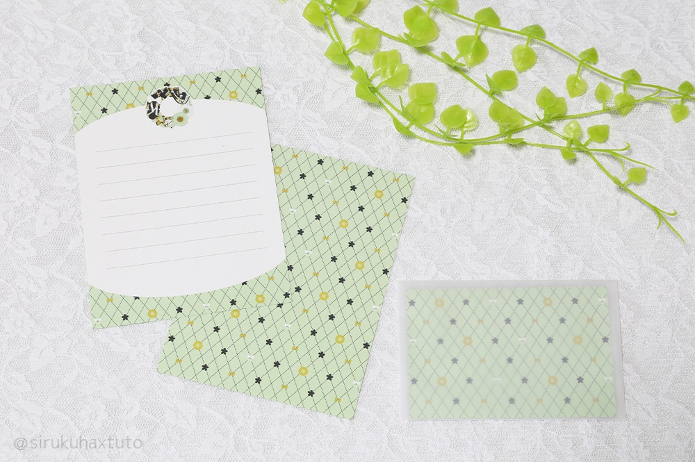 刀剣男士イメージ① 花のリース ミニレターセット