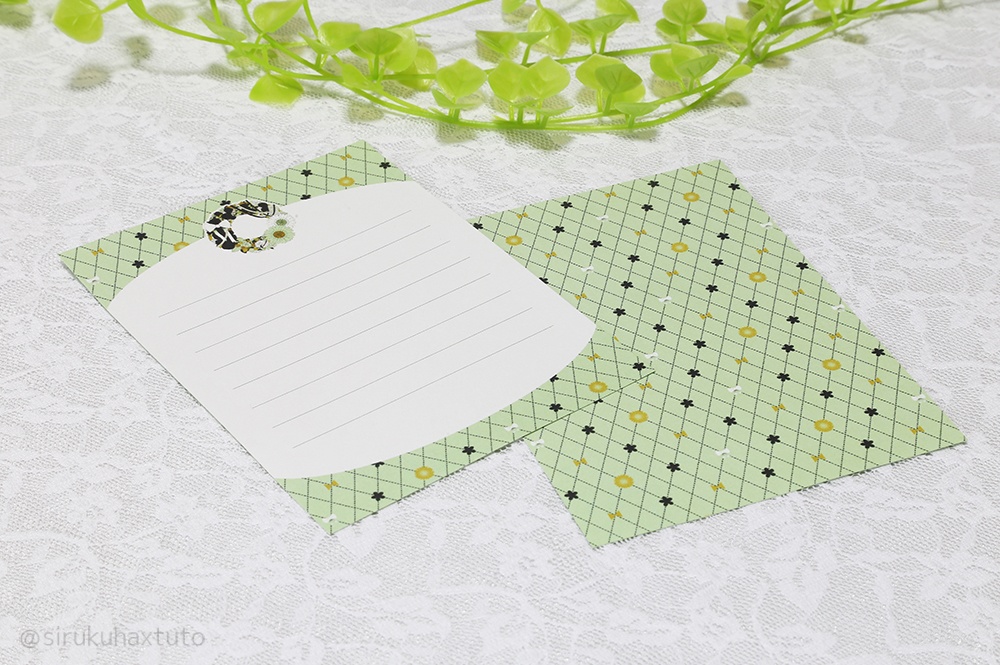 刀剣男士イメージ① 花のリース ミニレターセット