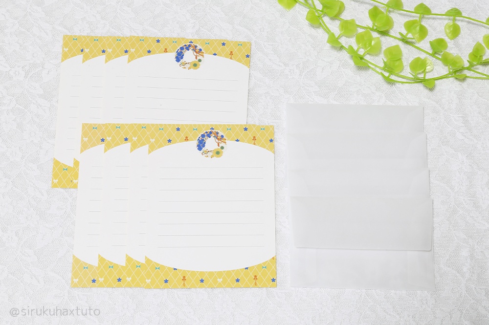 刀剣男士イメージ① 花のリース ミニレターセット