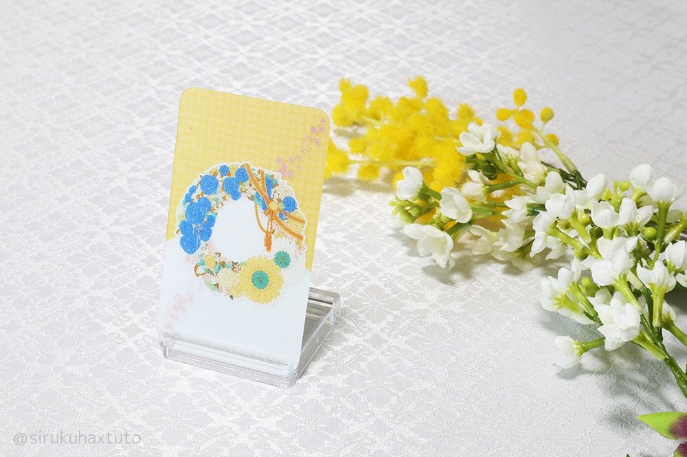 刀剣男士イメージ① 花のリース レンチキュラーカード