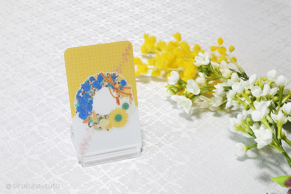 刀剣男士イメージ① 花のリース レンチキュラーカード