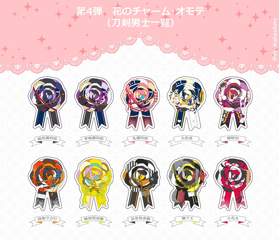 刀剣男士イメージ④ 花のアクリルチャーム