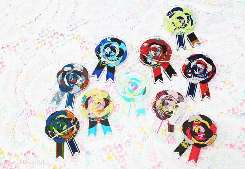 刀剣男士イメージ⑦ 花のアクリルブローチ