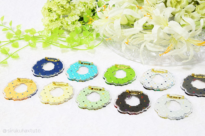 刀剣男士イメージ 花のリースアクリルブローチ