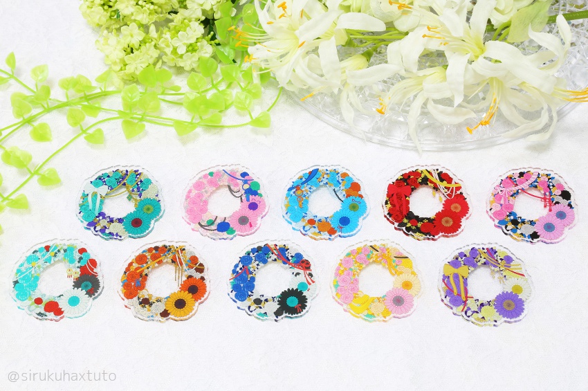 刀剣男士イメージ② 花のリースアクリルブローチ