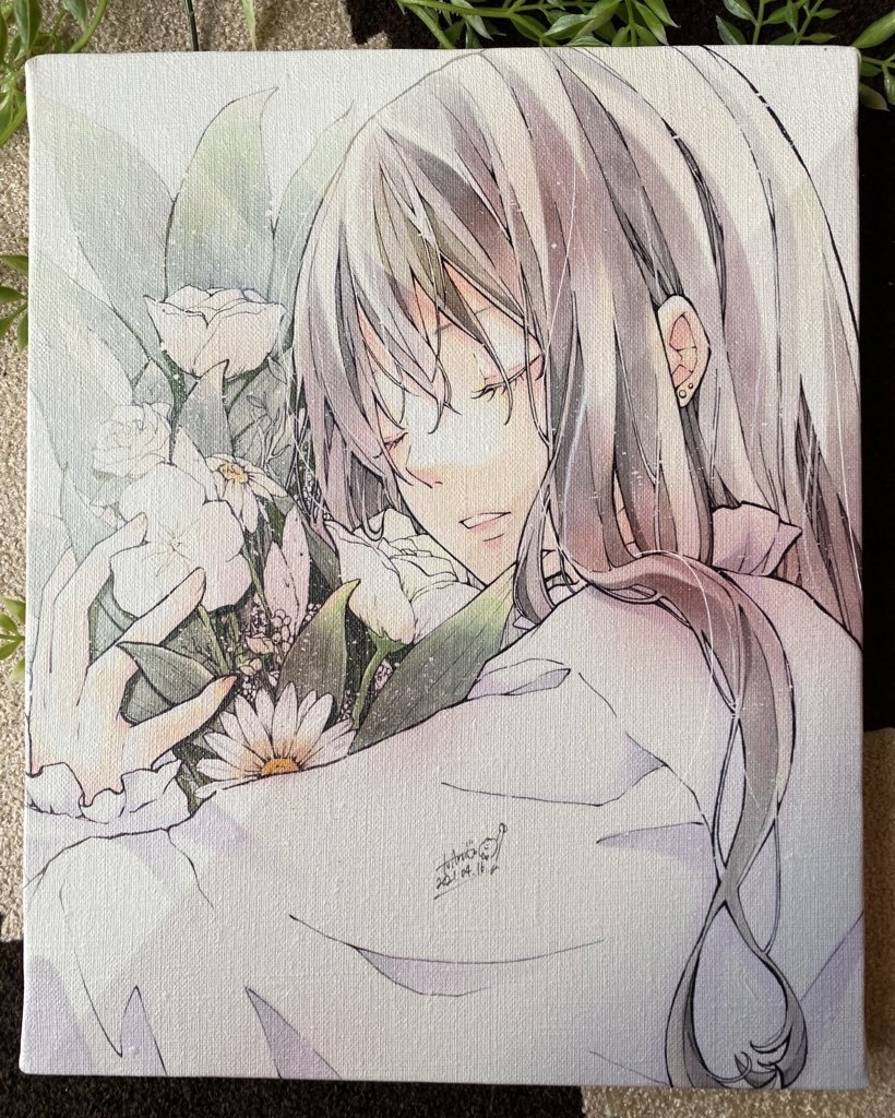 フラワーブーケちゃんキャンバスプリント