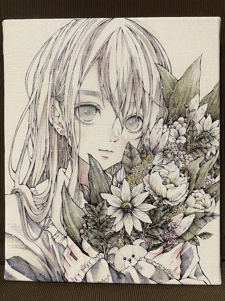 フラワーブーケちゃん2キャンバスプリント