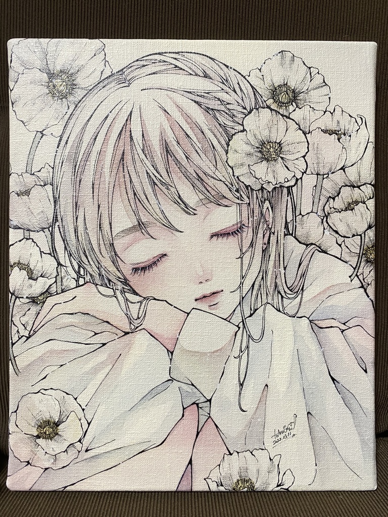 ヒナゲシちゃんキャンバスプリント