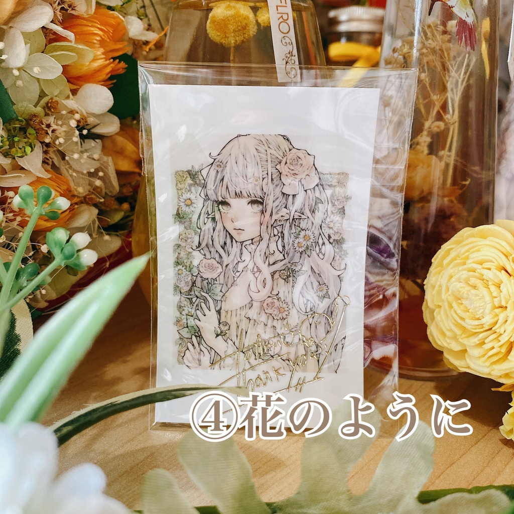 箔押しサイン入りチェキ風カード