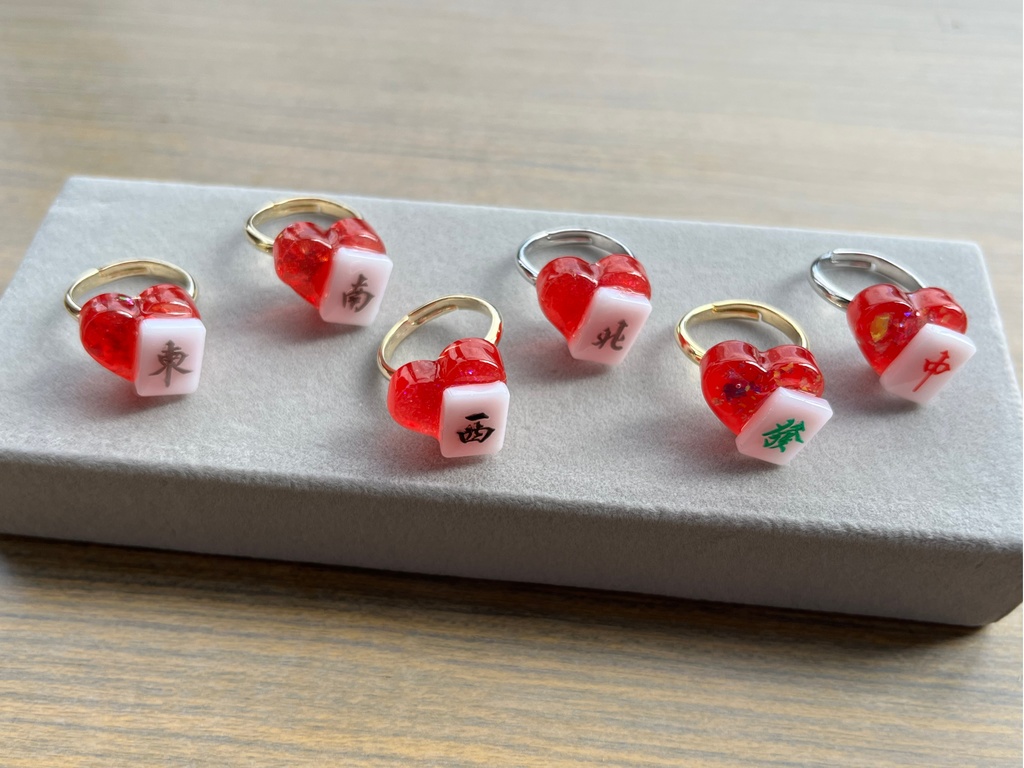 ミニ雀牌×ハートリング レッド