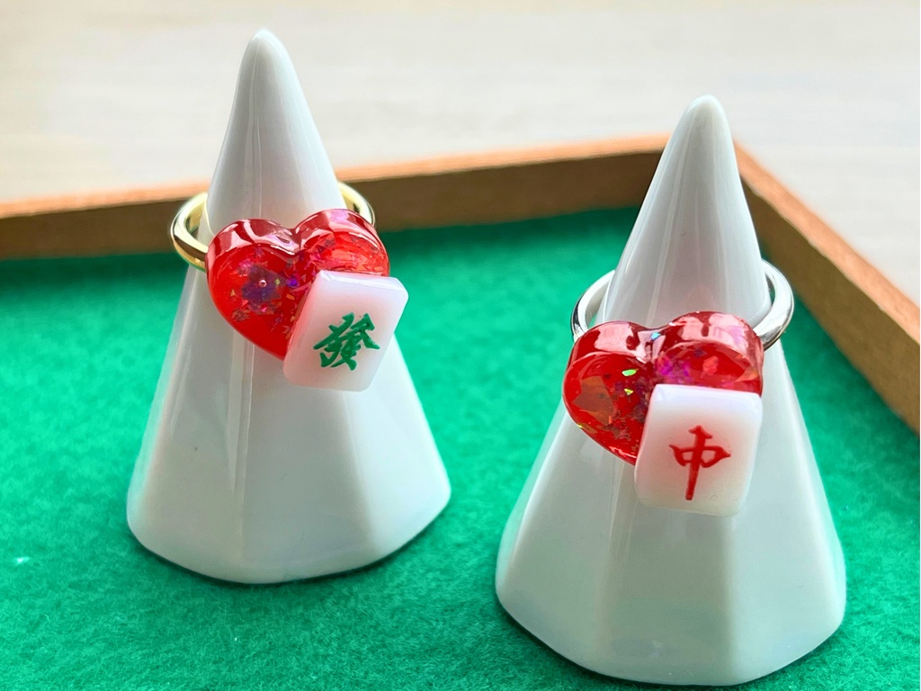 ミニ雀牌×ハートリング レッド