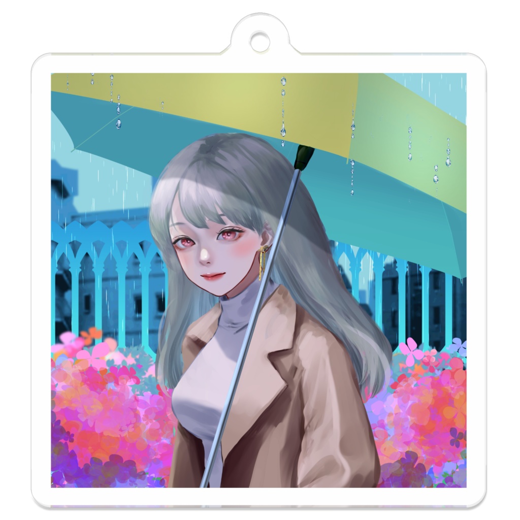 きりんのアクリルキーホルダー(相合傘ver.)