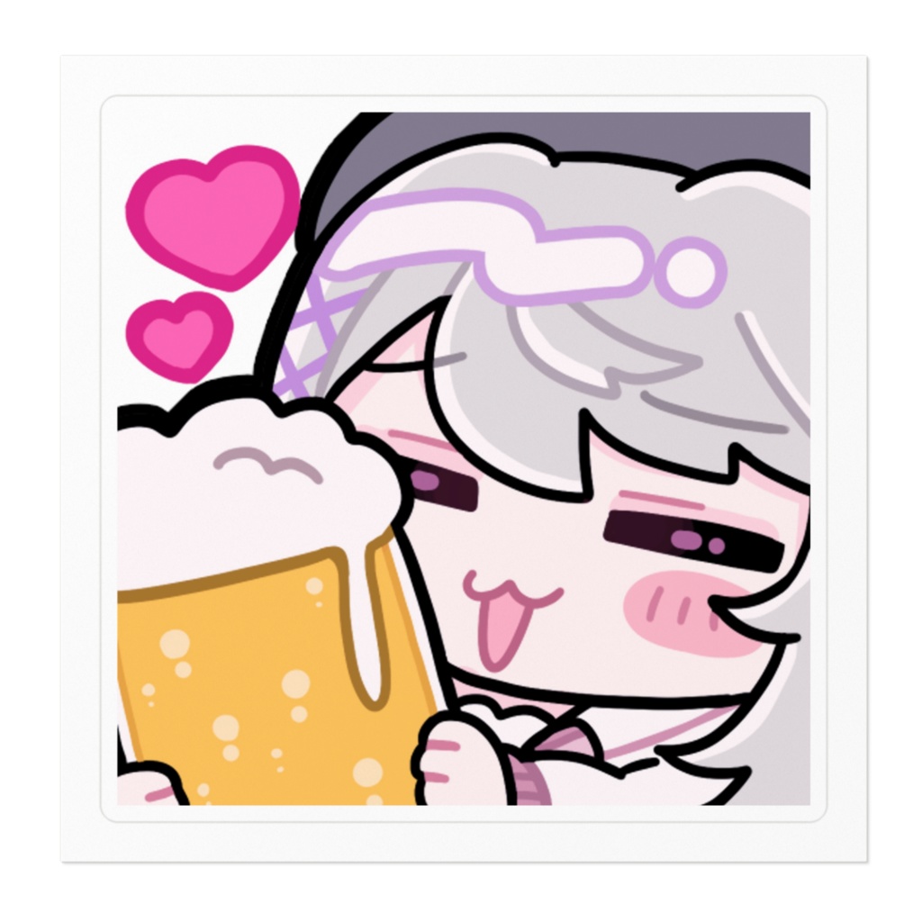 きりんのステッカー(お酒♡ver.)