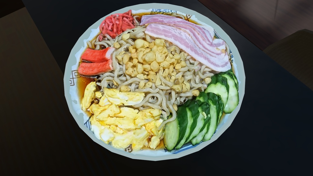 【無料】冷やし中華【3Dモデル】