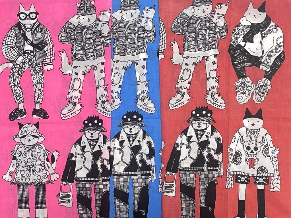 手ぬぐい「福猫2021」