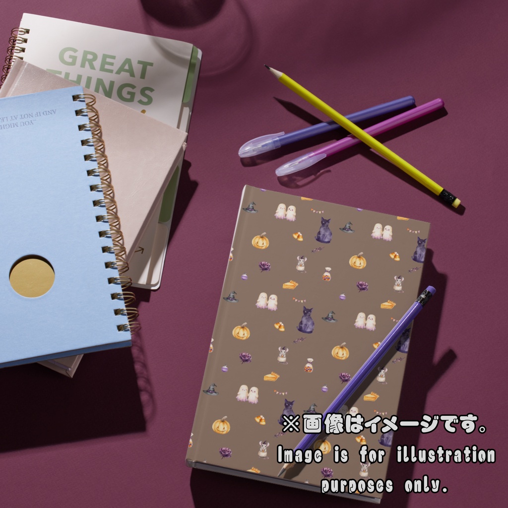 ハロウィン デジタルペーパー 水彩 パステルカラー シームレスパターン 全20枚(10柄×2色)