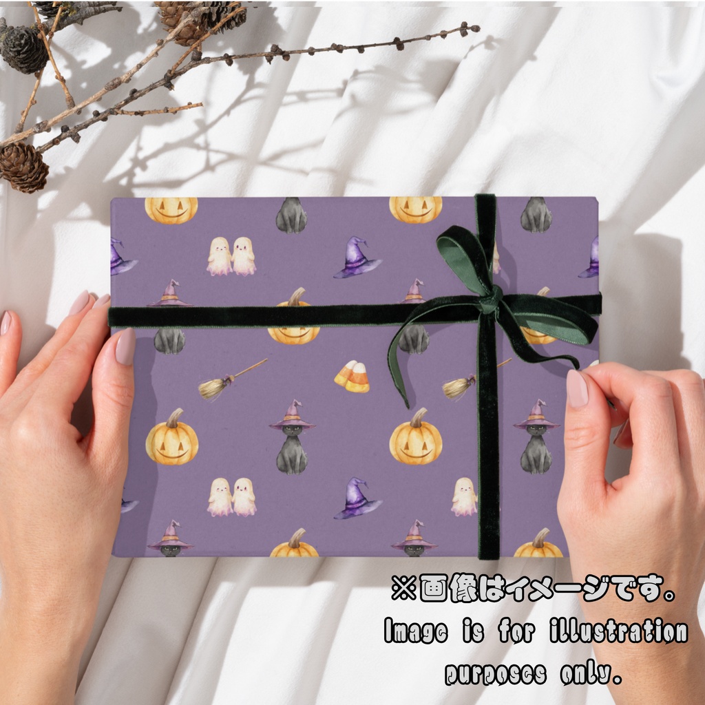 ハロウィン デジタルペーパー 水彩 パステルカラー シームレスパターン 全20枚(10柄×2色)