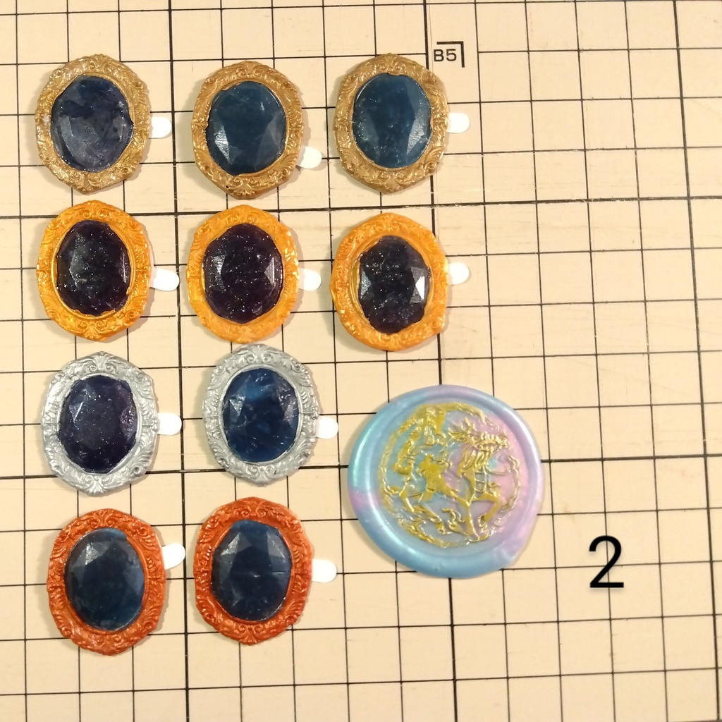 宝石風シーリングスタンプシール 10点セット