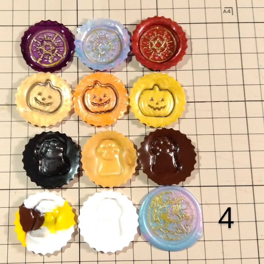 ハロウィンモチーフシーリングスタンプシールセット