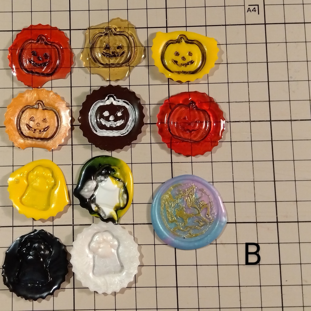 ハロウィンモチーフシーリングスタンプシールセット